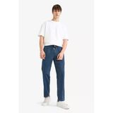 Defacto G1627axnm83 İndigo Wide Leg Geniş Paça Beli Bağcıklı Jean Kar Yıkamalı Pantolon