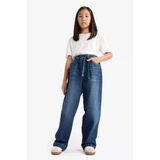 Defacto G2949a8nm28 Mavi Kız Çocuk Wide Baggy Fit Beli Lastikli Jean Pantolon