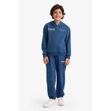 DeFacto G5640A825CW Baskılı Kapüşonlu Sweatshirt Eşofman Altı Erkek Çocuk 2'li Takım