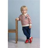 Defacto G6297a5er118 Ekru 2'Li Takım Çizgili Sweatshirt Pantolon Erkek Bebek