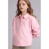 Defacto G7044a8pn86 Pembe Taşlı Poplin Gömlek Kız Çocuk