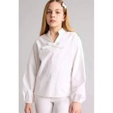 Defacto G7550a8wt34 Beyaz Poplin Bluz Kız Çocuk
