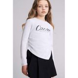 DeFacto G8463A826SP Gri-GR421 Baskılı Ribana Kız Çocuk T-shirt
