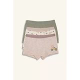 Defacto G8559a8gn425 Yeşil Ayı Baskılı Penye 3'Lü Boxer Erkek Çocuk