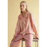 Defacto G8784axpn111 Pembe Desenli Uzun Kollu Bluz