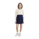 DeFacto Gabardin Cepli Şort Etek Kız Çocuk, 13-14 Yaş, E801GY102079, Lacivert, Kız çocuk