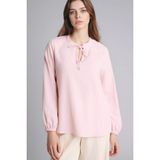 DeFacto Gofre Dokulu Bluz, L, H0491AX26SP, Pembe-PN74, Kadın