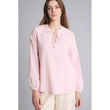 DeFacto Gofre Dokulu Bluz Pembe, S, H0491AX26SP, Pembe-PN74, Kadın