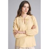 DeFacto Gofre Dokulu Bluz Sarı, XL, H0491AX26SP, Sarı-YL252, Kadın