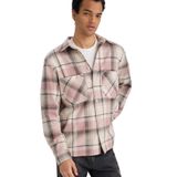 DeFacto Gül Kurusu Regular Fit Polo Yaka Kareli Flanel Uzun Kollu Gömlek, S, E801GY116152, Gül Kurusu, Erkek