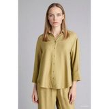 DeFacto H0099AX26SP KH473 Haki Regular Fit Uzun Kollu Kadın Gömlek