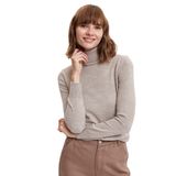 DeFacto H1651AZ24WN BG320 Bej Basic Balıkçı Yaka Slim Fit Triko Kadın Kazak