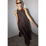 DeFacto Halter Yaka Keten Kolsuz Maxi Elbise G1456AX25AU