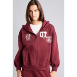 DeFacto Harry Potter Gryffindor Baskılı Kapüşonlu Oversize Fermuarlı Kalın Hırka Sweatshirt I3023AX26AU - Bordo-BR98