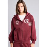 DeFacto Harry Potter Gryffindor Baskılı Kapüşonlu Oversize Fermuarlı Kalın Hırka Sweatshirt I3023AX26AU