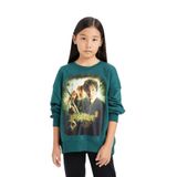 DeFacto Harry Potter Oversize Geniş Kalıp Bisiklet Yaka Sweatshirt Kız Çocuk, 5-6 Yaş, D3860A824AU, Yeşil, kız-çocuk