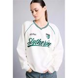 DeFacto Harry Potter Oversıze V Yaka Baskılı Kalın Kumaş Sweatshirt