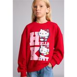 DeFacto Hello Kitty Baskılı Relax Fit Bisiklet Yaka Sweatshirt Kız Çocuk I3554A826AU