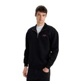 DeFacto House Of The Dragon Boxy Fit Dik Yaka Fermuarlı Sırt Baskılı Sweatshirt, XS, E9338AX25AU, Siyah-BK81, erkek