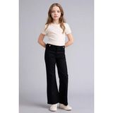 DeFacto İspanyol Paça Gabardin Pantolon Kız Çocuk G7580A826SP - Siyah-BK34 - 7 - 8 Yaş