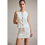 DeFacto Jean Blazer Yelek F9557AX25SM, 36, Jean Blazer Yelek, Mavi-NM63, Kadın