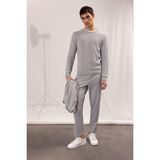 DeFacto Jogger Düz Paça Her Yöne Esneyen Kumaş Pantolon T6317AZ25SP - Gri-GR210 - 32 / 32