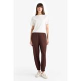 DeFacto Jogger Fit Basic Düz Cepli Kahverengi Kadın Eşofman Altı G2140AX/BN340