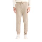 DeFacto Jogger Fit Beli Bağcıklı Lastikli Esnek Kumaş Cepli Duble Paça Pantolon, 38, Y2651AZ25AU, Bej-BG773, Erkek