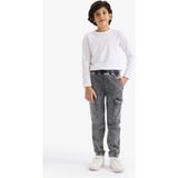 DeFacto Jogger Fit Jean Pantolon Erkek Çocuk G6201A825CW - Gri-NM55 - 7 - 8 Yaş