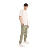 DeFacto Jogger Gabardin Pantolon Beli Lastikli Kargo Cepli Lastikli Paça, 32, E1037AX24WN, Yeşil-GN425, Erkek