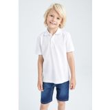 DeFacto K1689A6 Polo Yaka Kısa Kollu Siyah Erkek Çocuk T-Shirt