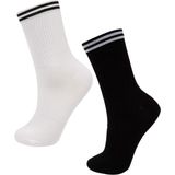 DeFacto Kadın 2li Bambu Soket Çember Desenli ÇORAP C0824AXNS - 36 - 40 - Çok Renkli-KR1