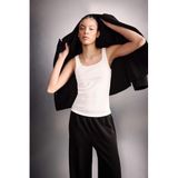 DeFacto Kadın Crop Sporcu Atlet, S, E7723AX26SP, Ekru-ER105