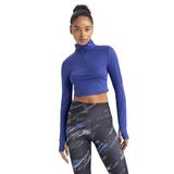 DeFacto Kadın DeFactoFit Slim Fit Uzun Kollu Tişört, Saks, XL