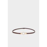 DeFacto Kadın Oval Toka Suni Deri Klasik Kemer G7077AXNS - 100 cm - Kahve-BN66