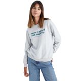 DeFacto Kadın Regular Fit Bisiklet Yaka Sweatshirt, Gri Karışım, XS
