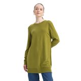 DeFacto Kadın Regular Fit Bisiklet Yaka Tunik, Yeşil, S