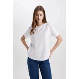 DeFacto Kadın T-Shirt Beyaz W9584AZ/WT34