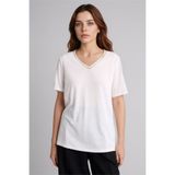 DeFacto Kadın T-shirt F2770AX/ER105 ECRU