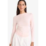 DeFacto Kadın T-shirt F9029AX/PN447 LT.PINK