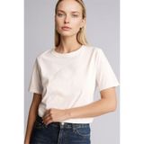 DeFacto Kadın T-shirt G2878AX/ER105 ECRU