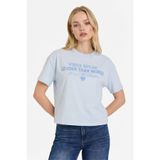 DeFacto Kadın T-shirt G5903AX/BE772 LT.BLUE