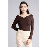 DeFacto Kadın T-shirt G7805AX/BN267 BROWN