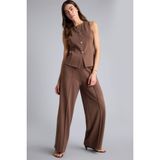 DeFacto Kahverengi Wide Leg Pantolon, XXL, H5403AX26SP, Kahve, Kadın