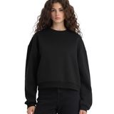 DeFacto Kalın Basıc Sweatshirt, L, D6645AX25WN, Siyah, kadın