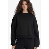 Defacto Kalın Basıc Sweatshirt, S, D6645AX25WN, Siyah, Kadın