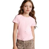 DeFacto Kalpli Fitilli Kaşkorse Tişört Kız Çocuk, 13-14 Yaş, H6211A826SM, Pembe-PN663, Kız çocuk