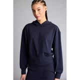 DeFacto Kapüşonlu Sporcu Sweatshirt, L, G5664AX25WN, Lacivert-NV243, kadın