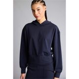 DeFacto Kapüşonlu Sporcu Sweatshirt, XL, G5664AX25WN, Lacivert-NV243, kadın