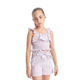 DeFacto Kareli Askılı Bluz Kız Çocuk, 7-8 Yaş, C2300A824SM, Mor-PR310, Kız çocuk